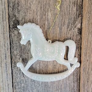 Rocking Horse Christmas ornament McCrory Co 1986 set of 2